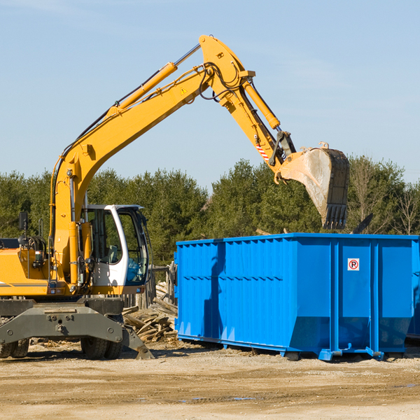 what size residential dumpster rentals are available in Tolland County CT